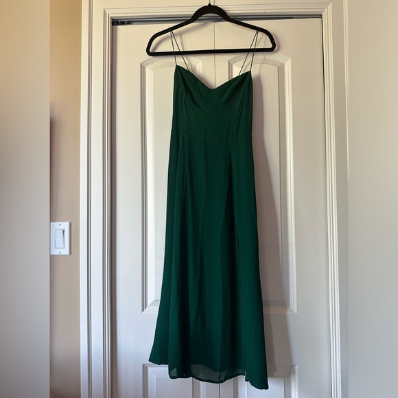 NEW Reformation Juliette Dress Emerald Green - Picture 15 of 16